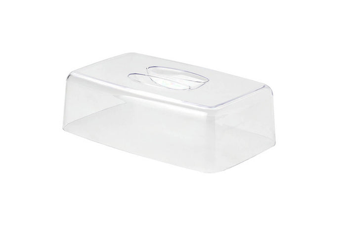Plateau à fromage rectangulaire avec cloche Continenta en bois d'hévéa 30x20x8,5cm