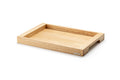 Plateau de service avec poignées Continenta en bois d'hévéa 45x29,5x4,3cm