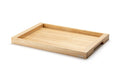Plateau de service avec poignées Continenta en bois d'hévéa 54x36x4,3cm