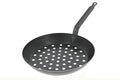 Poêle à marrons perforée De Buyer 5490.28 28cm en tôle d'acier bleuie pour cuisson sur braise
