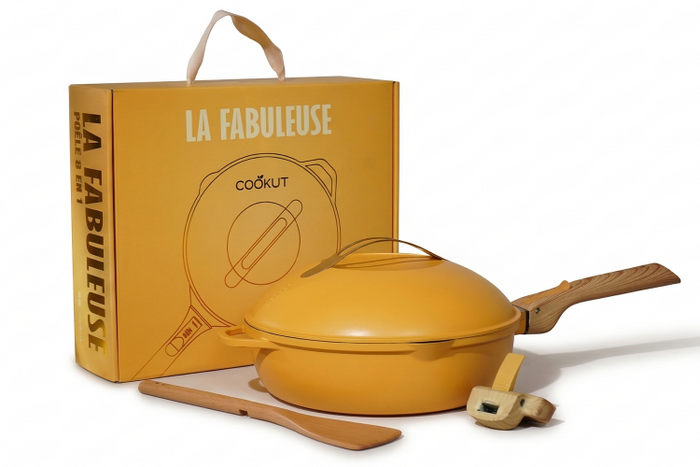 Poêle antiadhérente Cookut La Fabuleuse 8-en-1 mangue - Édition limitée 2026