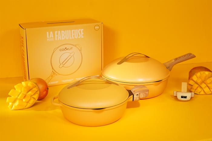 Poêle antiadhérente Cookut La Fabuleuse 8-en-1 mangue - Édition limitée 2026