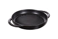 Poêle gril Staub Pure ronde en fonte émaillée noir mat - 23cm