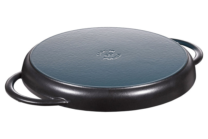 Poêle gril Staub Pure ronde en fonte émaillée noir mat - 30cm