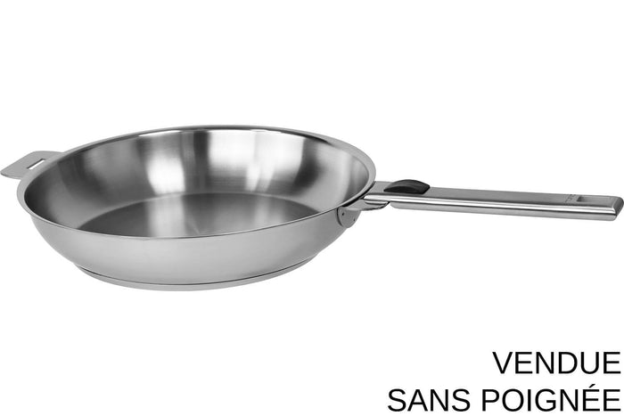 Poêle haute Cristel Strate Amovible en acier inox 18/10