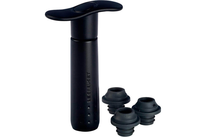 Pompe à vin Le Creuset WA-137 Noir Mat + 3 bouchons