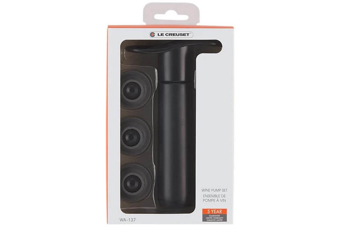 Pompe à vin Le Creuset WA-137 Noir Mat + 3 bouchons