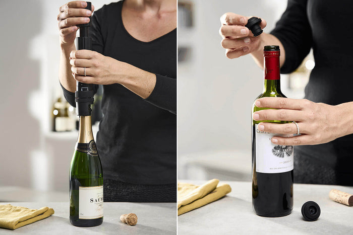 Pompe de Conservation Peugeot Preserve Duo double fonction vin & effervescent + 3 bouchons