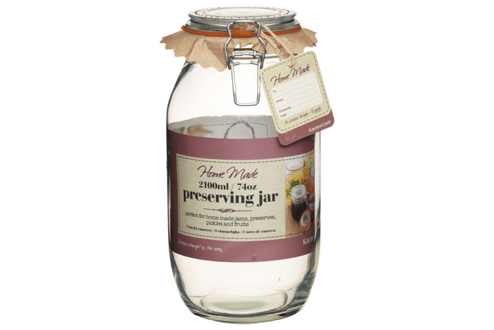 Pot de conservation KitchenCraft Home Made en verre 2,1L avec joint hermétique
