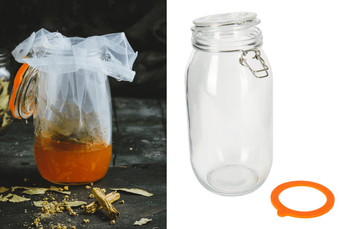 Pot de conservation KitchenCraft Home Made en verre 2,1L avec joint hermétique