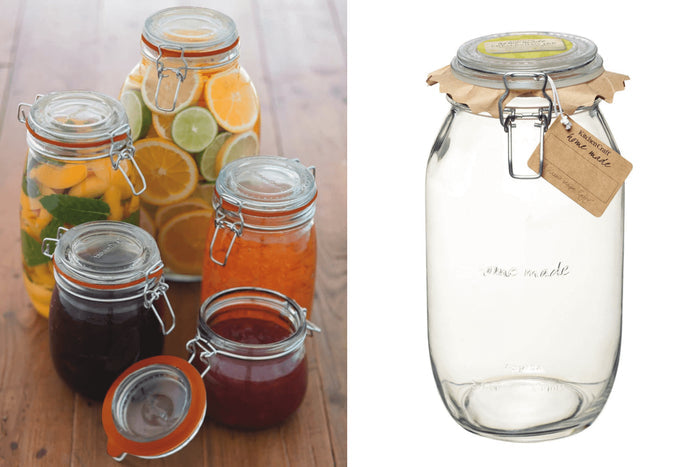 Pot de conservation KitchenCraft Home Made en verre 2,1L avec joint hermétique