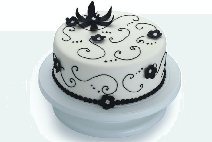 Présentoir à gâteaux rotatif Kitchencraft en polymère blanc diamètre 28cm