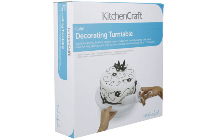 Présentoir à gâteaux rotatif Kitchencraft en polymère blanc diamètre 28cm