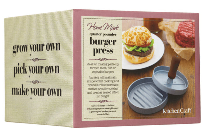 Presse à burgers KitchenCraft Home Made en aluminium 11cm poignée soft touch