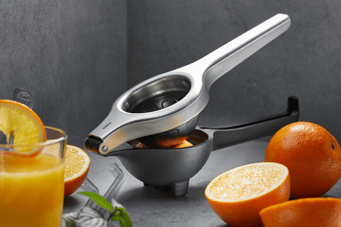 Presse-agrumes Gefu Lemon Pro en acier inox et polymère anthracite