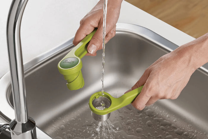 Presse-ail Joseph Joseph Helix en acier inoxydable et nylon