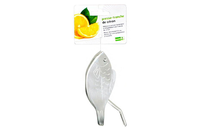 Presse-citron individuel poisson en inox