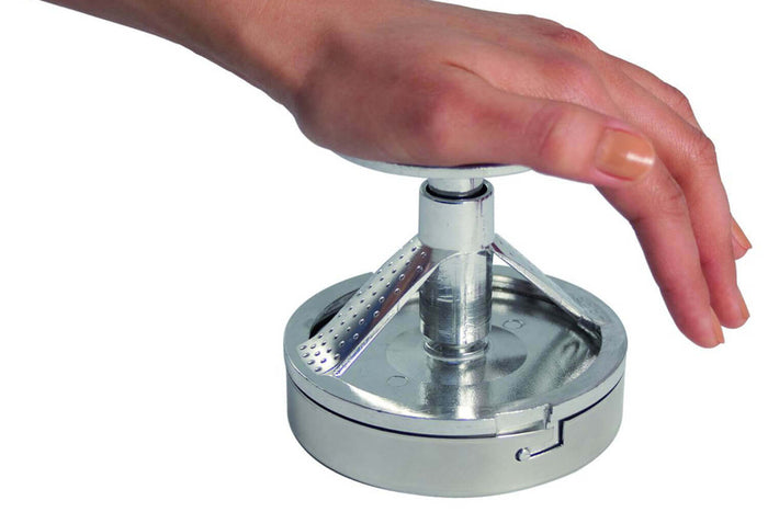 Presse-hamburger avec poussoir inox et fonte d'alu - Diamètre 10cm
