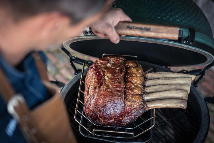 Rack de rôtisserie en V pour barbecues Big Green Egg Large, XLarge et 2XLarge