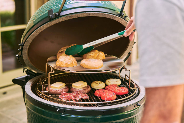 Rack multi-niveau avec grille ronde inox pour Big Green Egg Large