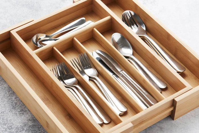 Range-couverts ajustable Point Virgule en bambou