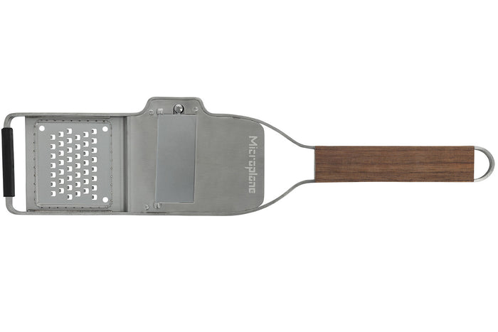 Râpe à truffe 2-en-1 Microplane Master manche en noyer