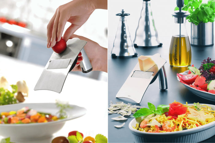 Râpe de fin gourmet Gefu Tartufolo en acier inoxydable