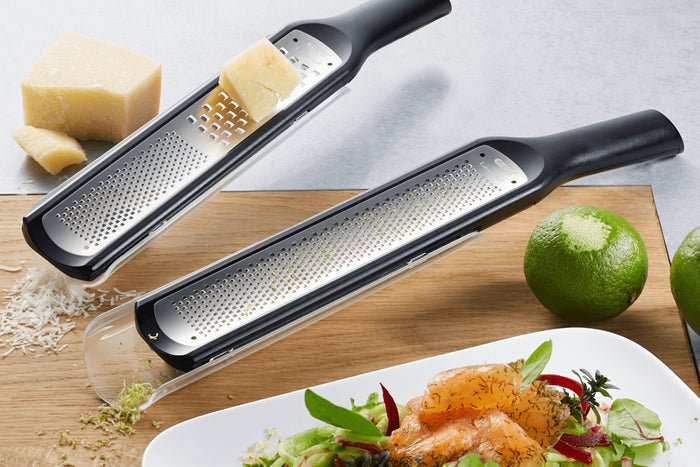 Râpe fine et grossière Gefu Rafino en acier inox et polymère