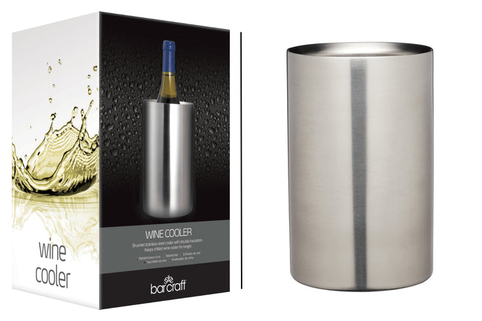 Refroidisseur de vin Barcraft en acier inoxydable brossé double paroi