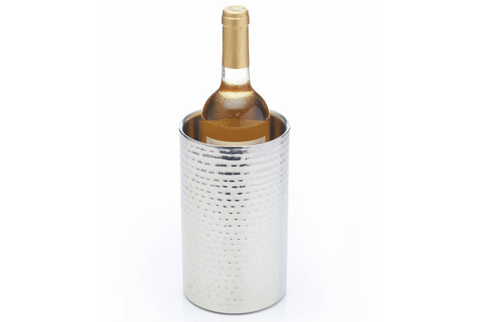 Refroidisseur de vin Barcraft en acier inoxydable martelé à double paroi
