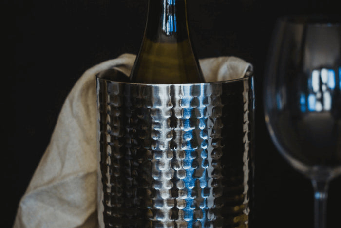 Refroidisseur de vin Barcraft en acier inoxydable martelé à double paroi
