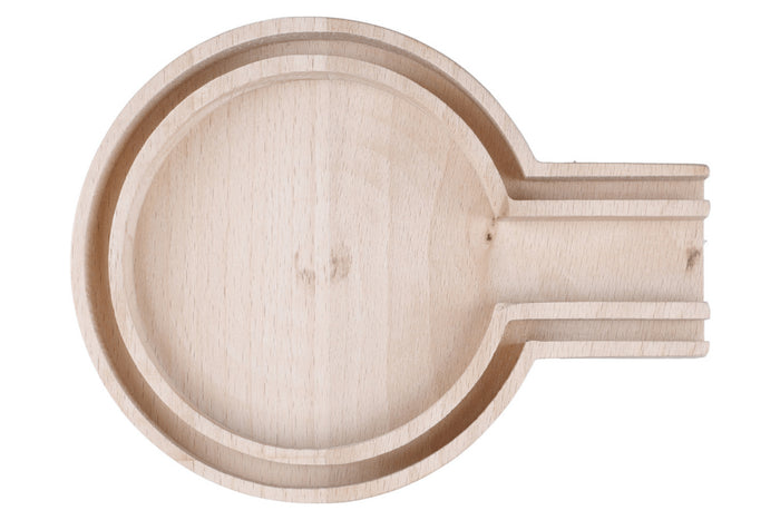 Repose-cuillère KitchenCraft Idilica en bois de hêtre 16,5 x 12,5 x 2cm
