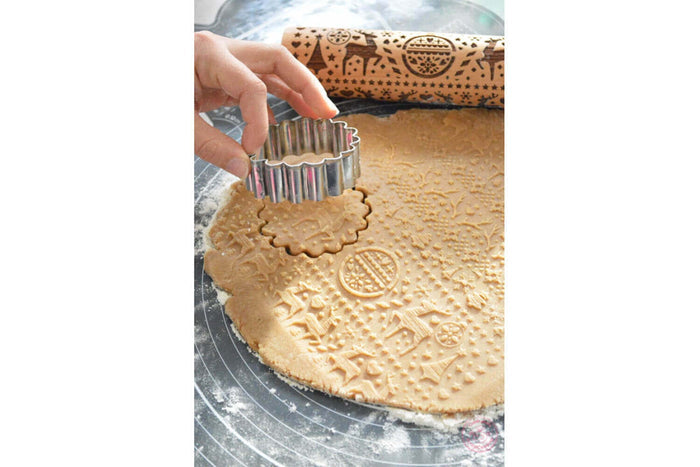Rouleau à pâtisserie empreinte Scrapcooking Noël 39cm
