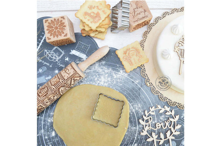 Rouleau à pâtisserie empreinte Scrapcooking Noël 39cm