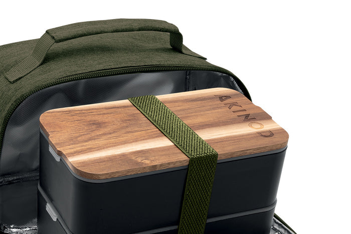 Sac isotherme Akinod 11:58 kaki + Bento noir 1,4L
