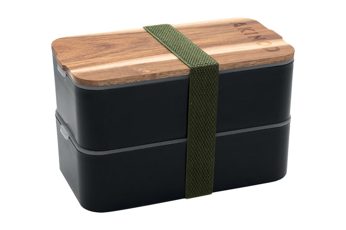 Sac isotherme Akinod 11:58 kaki + Bento noir 1,4L