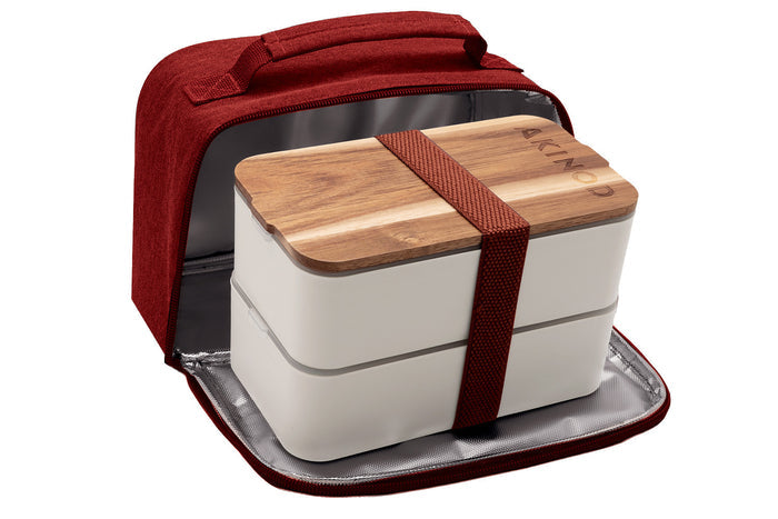Sac isotherme Akinod 11:58 terracotta + Bento blanc 1,4L