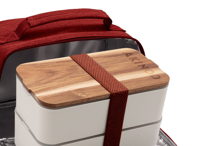 Sac isotherme Akinod 11:58 terracotta + Bento blanc 1,4L