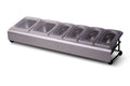 Saladette Ooni inox + 6 bacs à garnitures pour pizzas avec couvercles