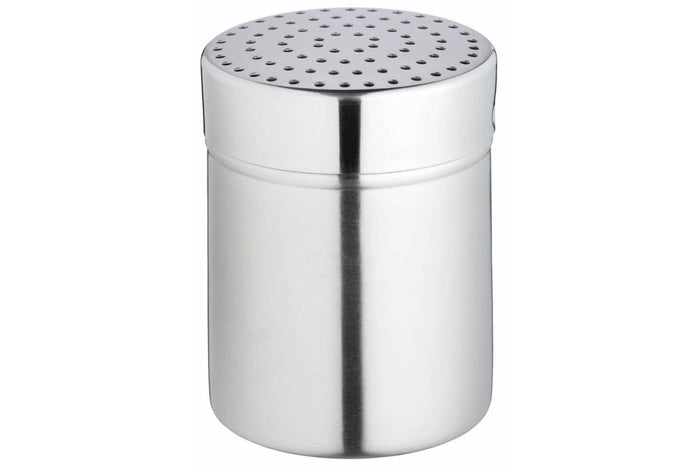 Saupoudreuse KitchenCraft à trous moyens en acier inox + couvercle polymère