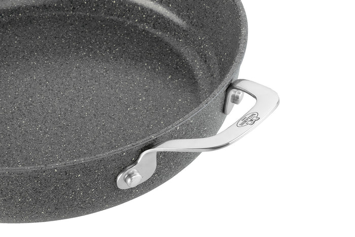 Sauteuse antiadhésive Ballarini Salina 28cm 2 poignées et couvercle en verre