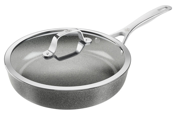 Sauteuse antiadhésive Ballarini Salina 28cm et couvercle en verre