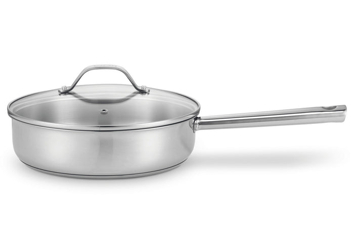Sauteuse Beka Cicla en inox 24cm avec couvercle en verre