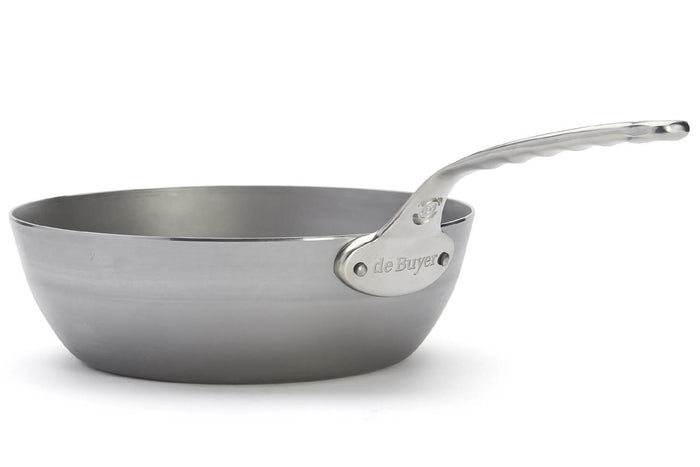 Sauteuse paysanne De Buyer Mineral B Pro 28cm en acier et poignée en fonte d'inox