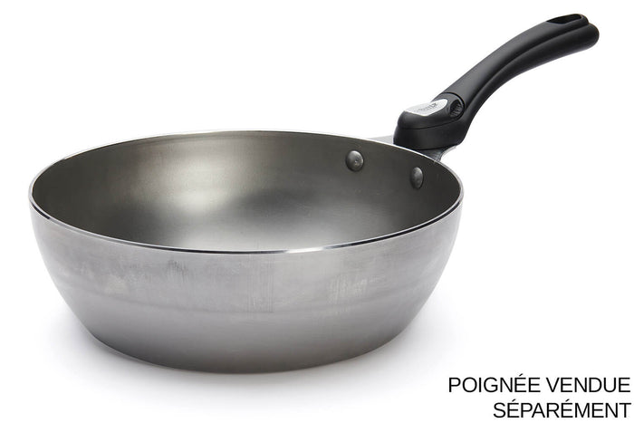 Sauteuse paysanne De Buyer Mineral B Twisty 24cm en acier