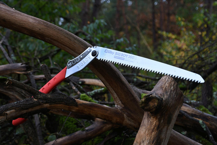 Scie pliante d'élagage Silky Bigboy 354-36 lame droite manche caoutchouc rouge 40,5cm
