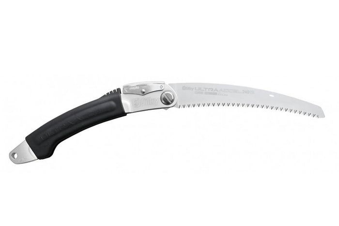 Scie pliante d'élagage Silky Curve Ultra Accel 446-24 lame courbée manche caoutchouc noir 29cm