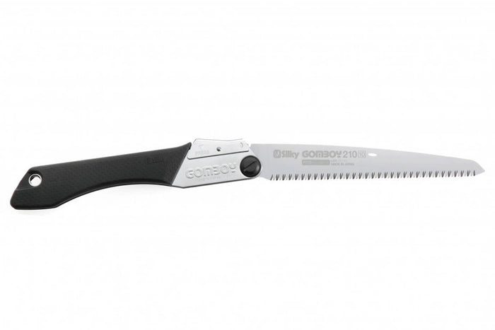 Scie pliante d'élagage Silky Gomboy 121-21 lame droite manche caoutchouc noir 23,3cm