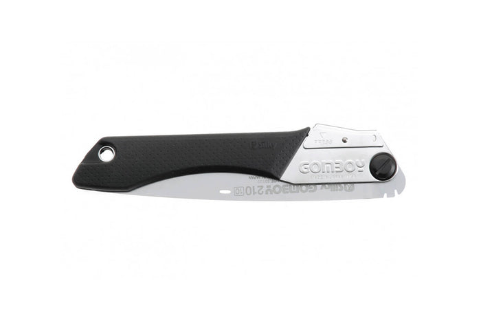 Scie pliante d'élagage Silky Gomboy 121-21 lame droite manche caoutchouc noir 23,3cm