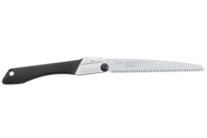 Scie pliante d'élagage Silky Gomboy 121-24 lame droite manche caoutchouc noir 27cm